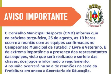 CMD promove reunião com as equipes confirmadas no Campeonato Municipal