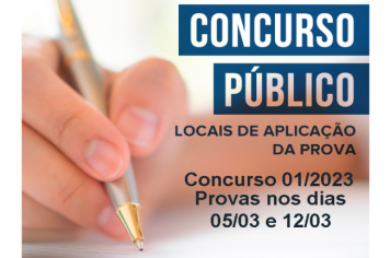 Concurso Público 2023 DIVULGADO OS LOCAIS DAS PROVAS!!!