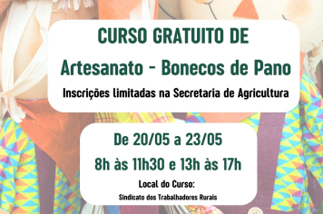 Cursos gratuitos de artesanato e jardinagem 
