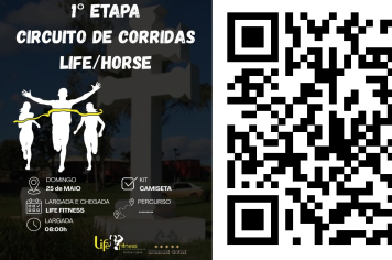 Inscrições abertas para a 1ª etapa do circuito de corridas Life/Horse
