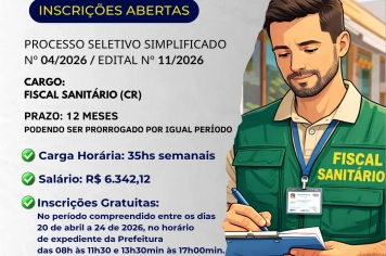 Processo Seletivo Fiscal Sanitário