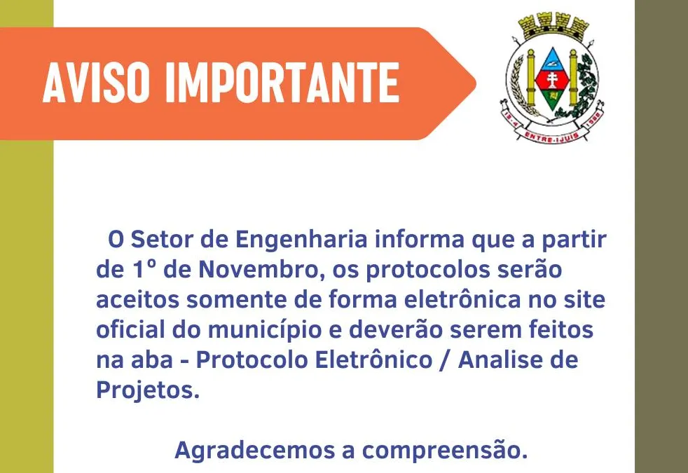 Análise de Projetos deverão ser feitos exclusivamente de forma eletrônica