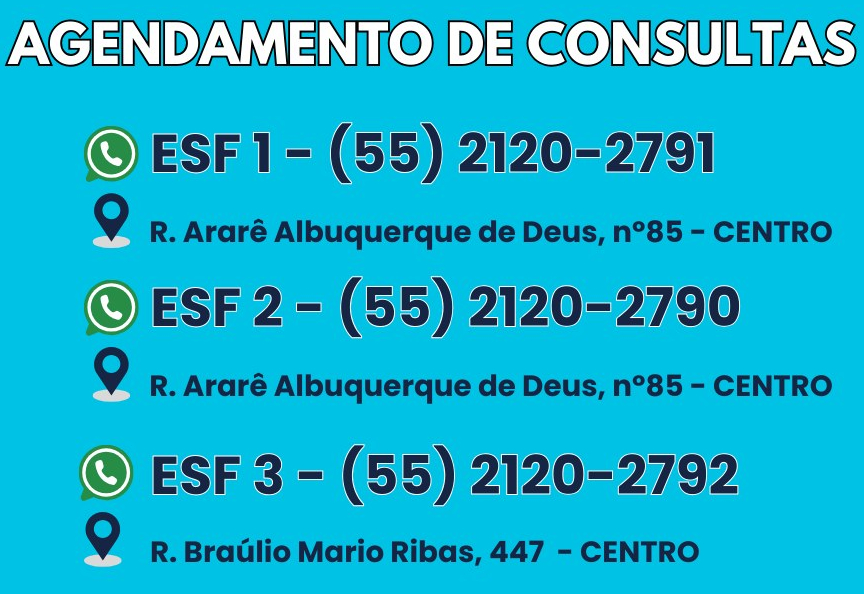 Secretaria de Saúde disponibiliza WhatsApp dos ESF's para contato