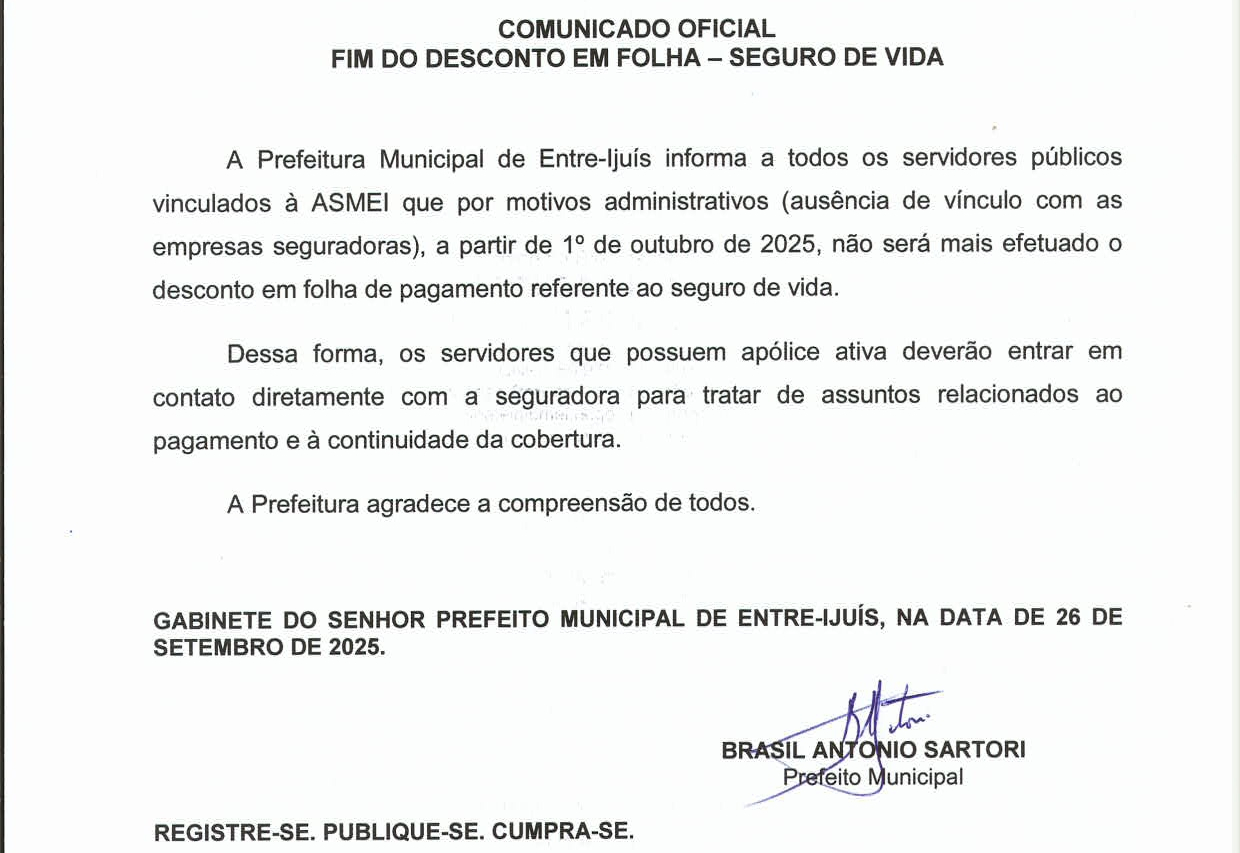 Fim do Desconto em Folha - Seguro de Vida 