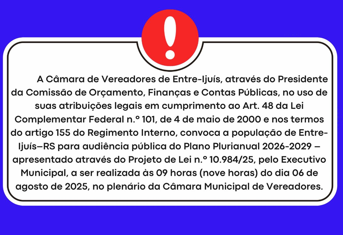 Convocação para Audiência Pública