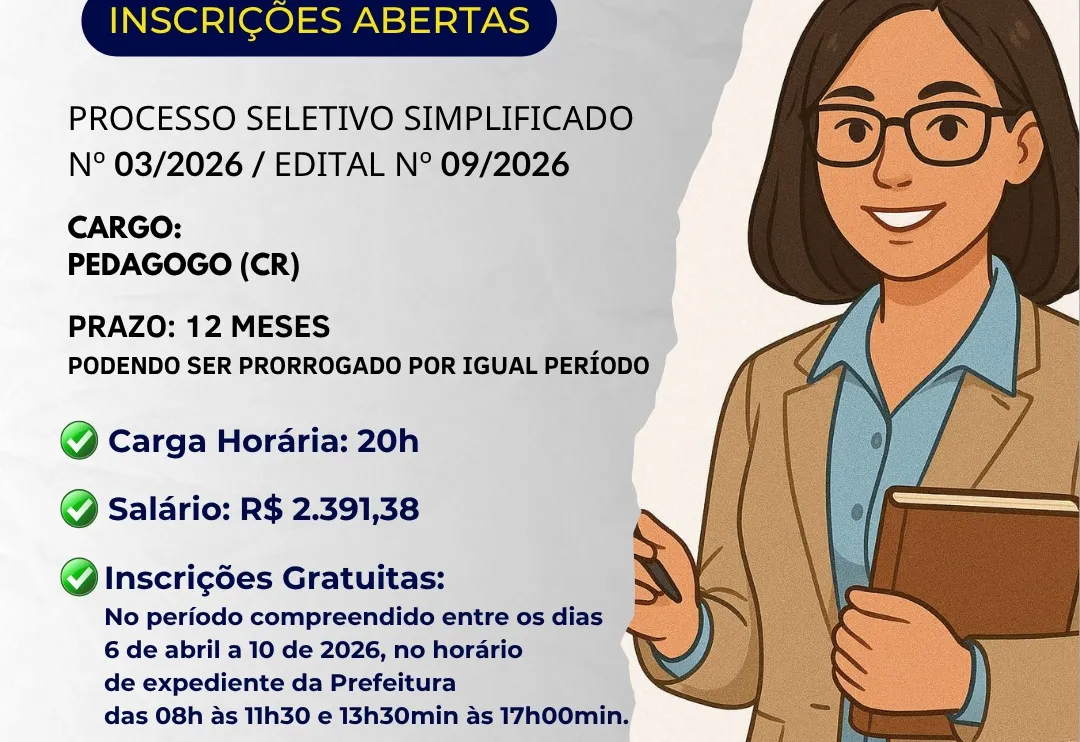 Processo Seletivo para Pedagogo